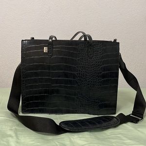 BÉIS The Work Tote in Black Croc